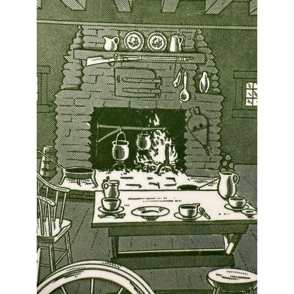 Set of 2 Vintage Colonial Homestead Royal Green Handled Plates platters 11 inch - Picture 3 of 12